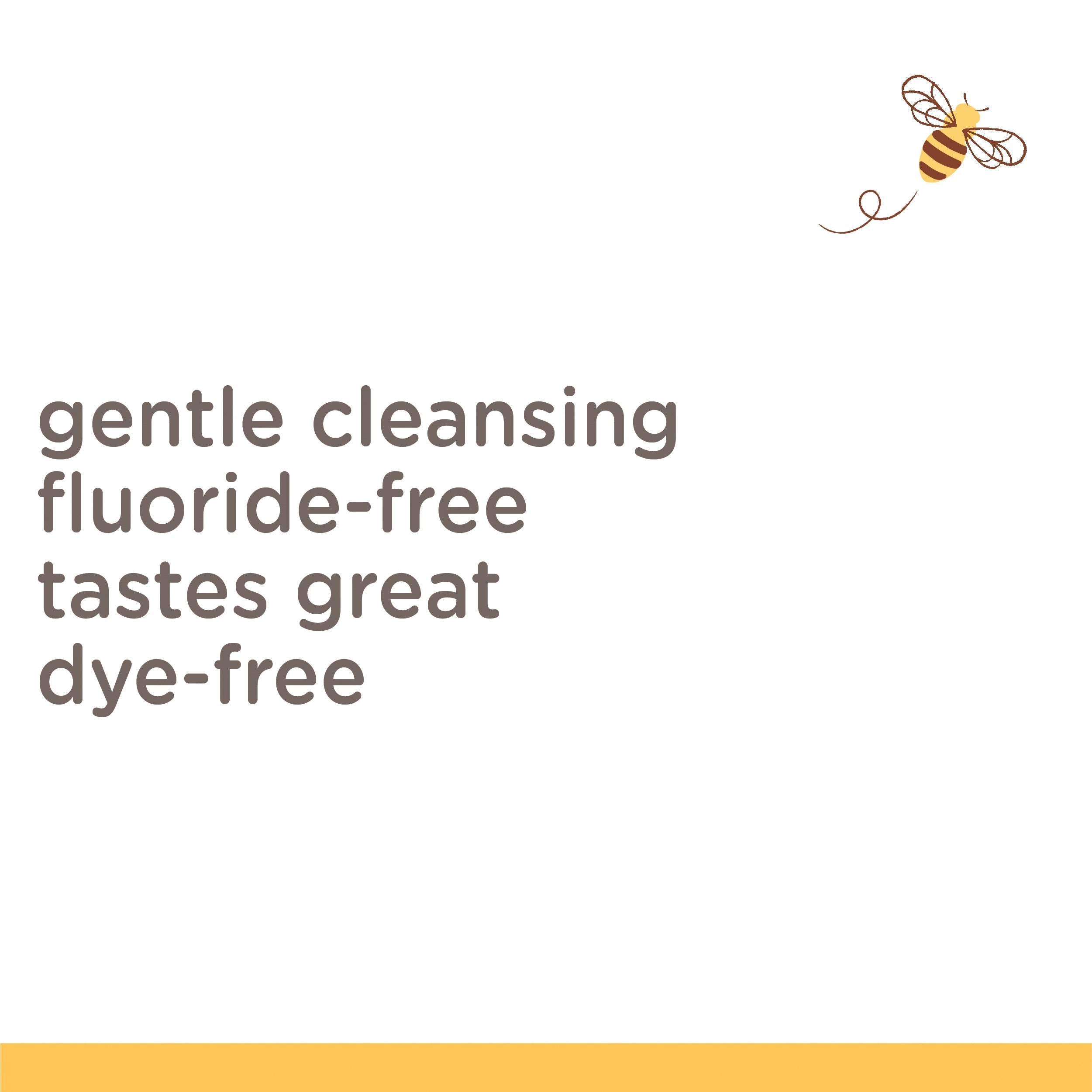 Kids Toothpaste, Natural Flavor, Fluoride Free, Bubble Bee5x