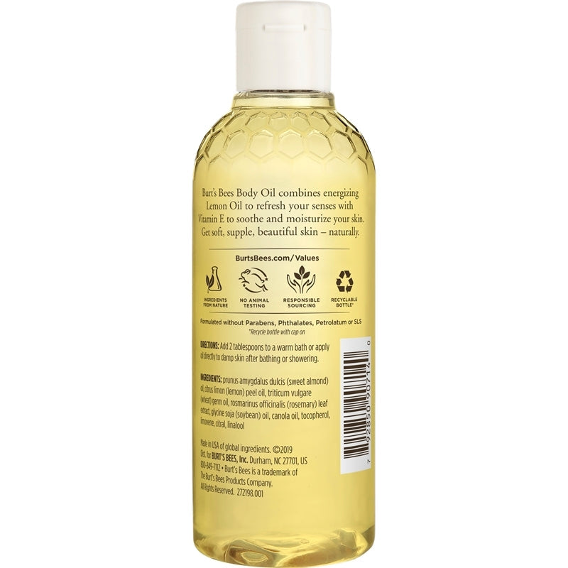 Burt's Bees Body Oil - Lemon & Vitamin Ehs